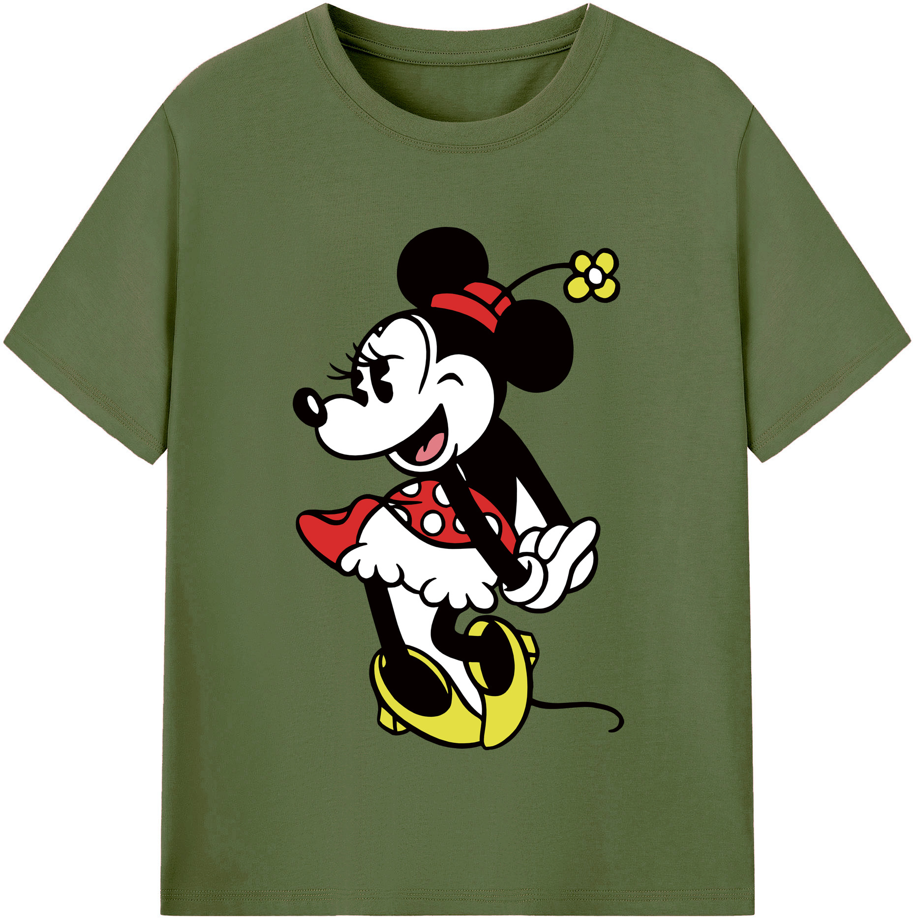 （画像用） ミッキーマウス Mickey Mouse 綿100％半袖Tシャツ（フロントプリント）